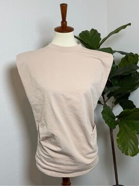OAK + FORT Shoulder Pad Muscle Tee